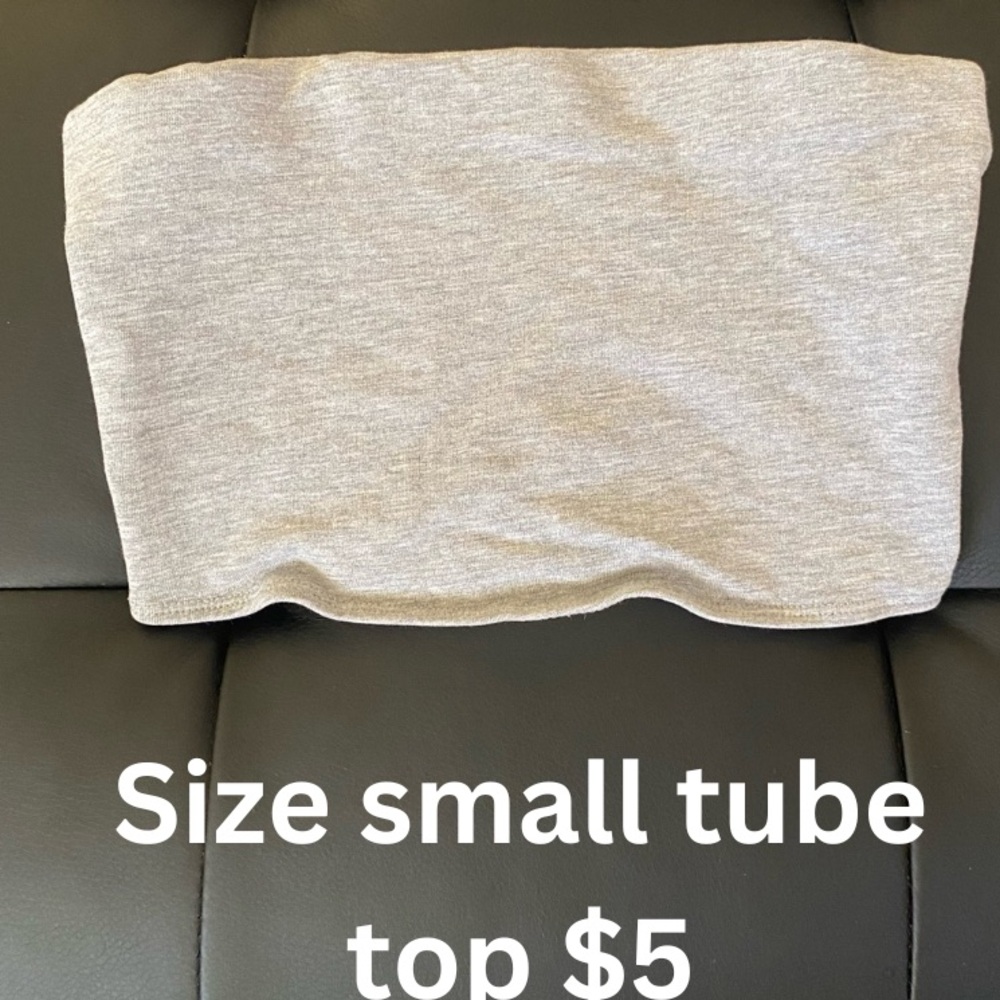 Chic Gray Strapless Top